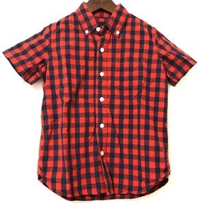 GAP kids gingham check shirt (short sleeve)